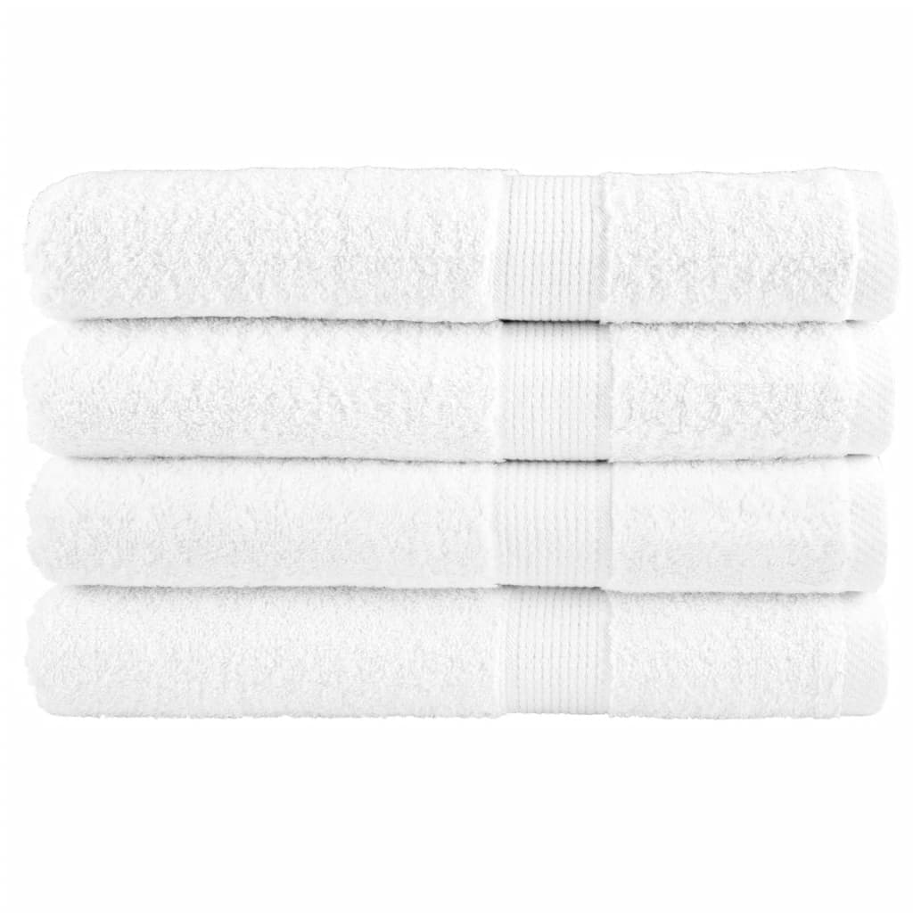 Saunadoeken SOLUND 4 st 600 g/m² 80x200 cm wit – afbeelding 1