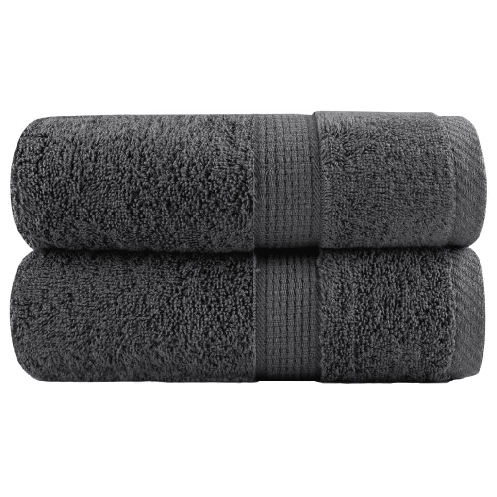 Premium washandjes SOLUND 2 stuks antraciet 30x30 cm 600 g/m²