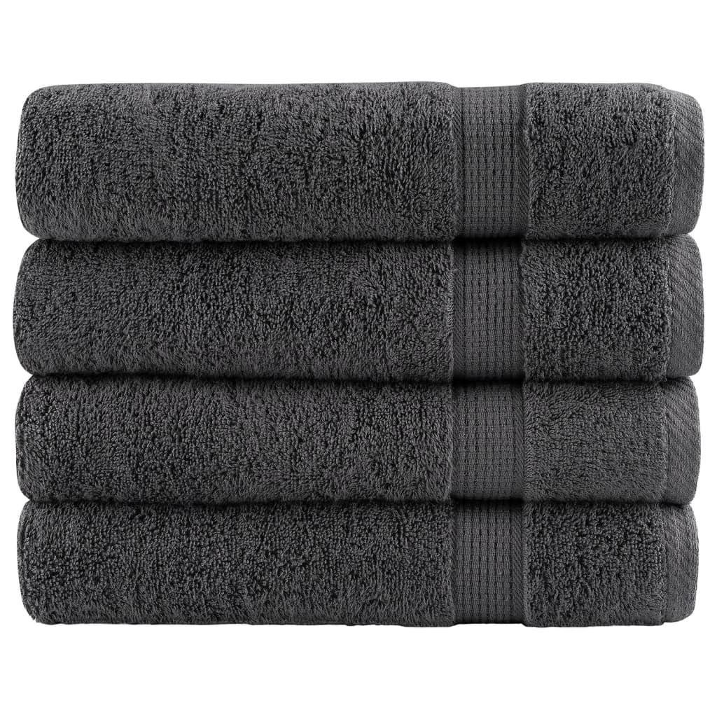 Badhanddoeken SOLUND 4 st 600 g/m² 100x150 cm antraciet – afbeelding 1