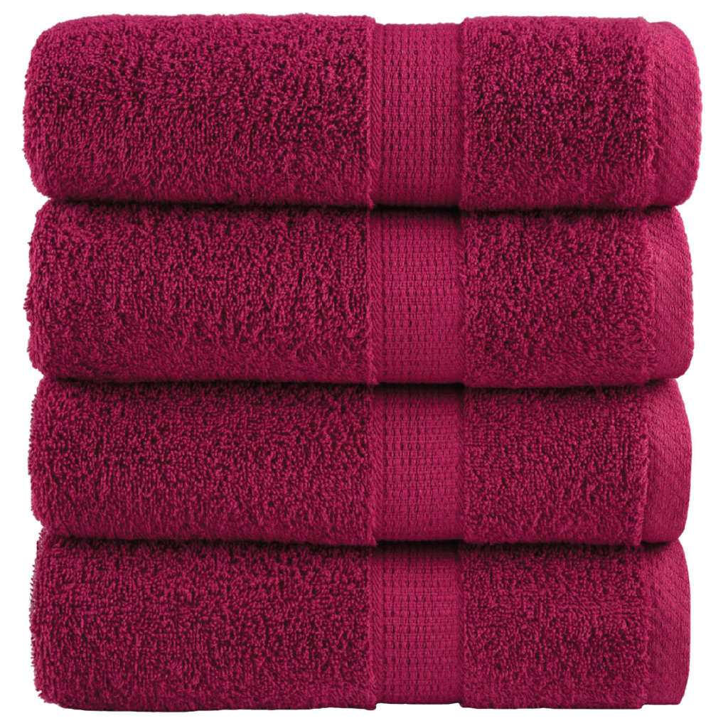 Premium washandjes SOLUND 4 stuks Bordeaux 30x30 cm 600 g/m²