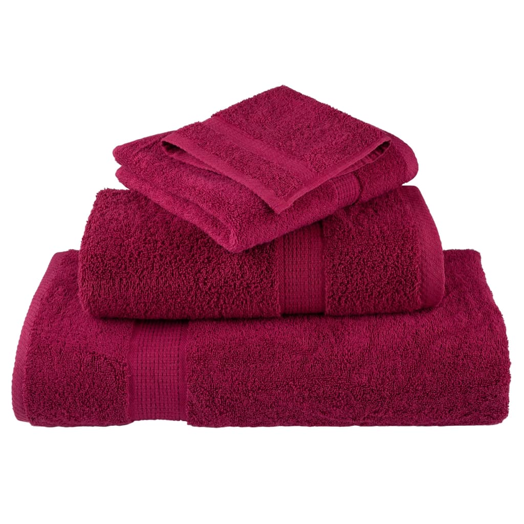 Handdoeken SOLUND 2 st 600 g/m² 100x200 cm bordeauxrood – afbeelding 4