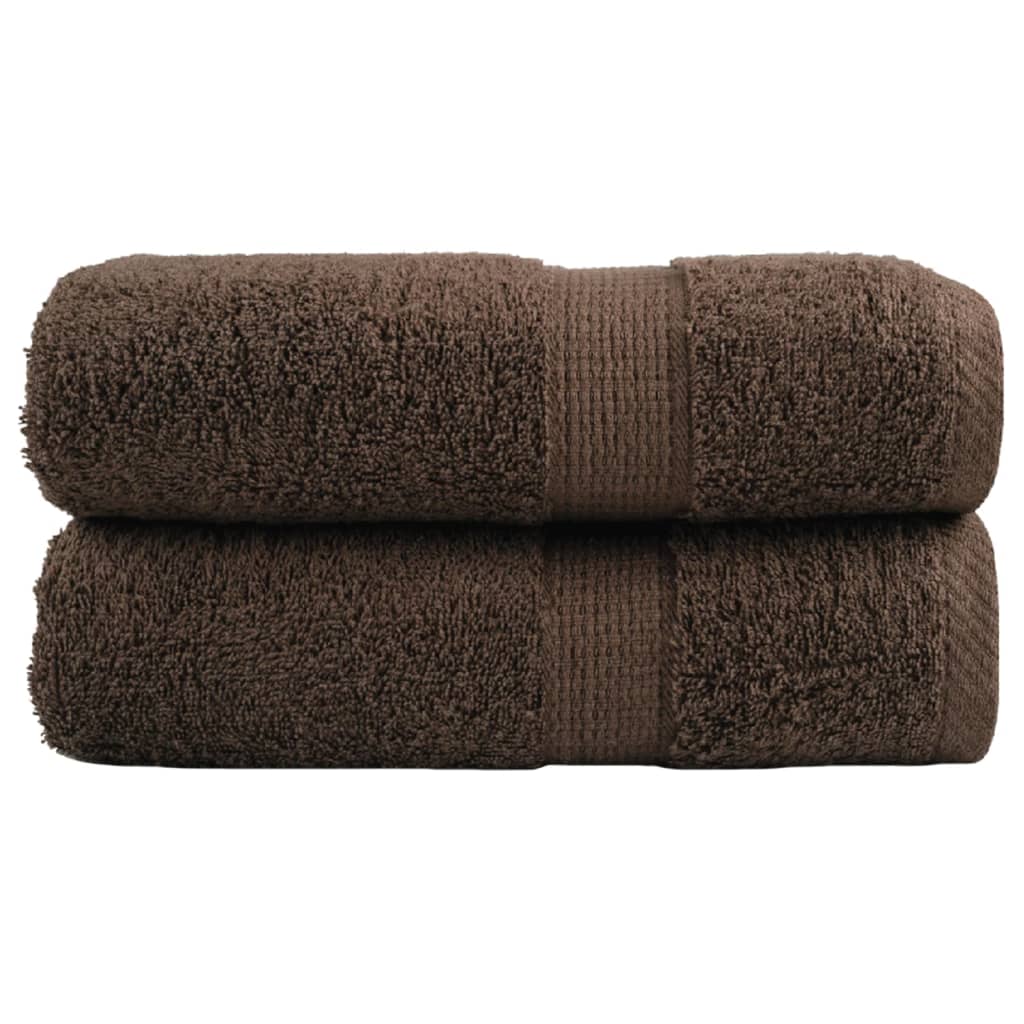 Premium washandjes SOLUND 2 stuks bruin 30x30 cm 600 g/m²
