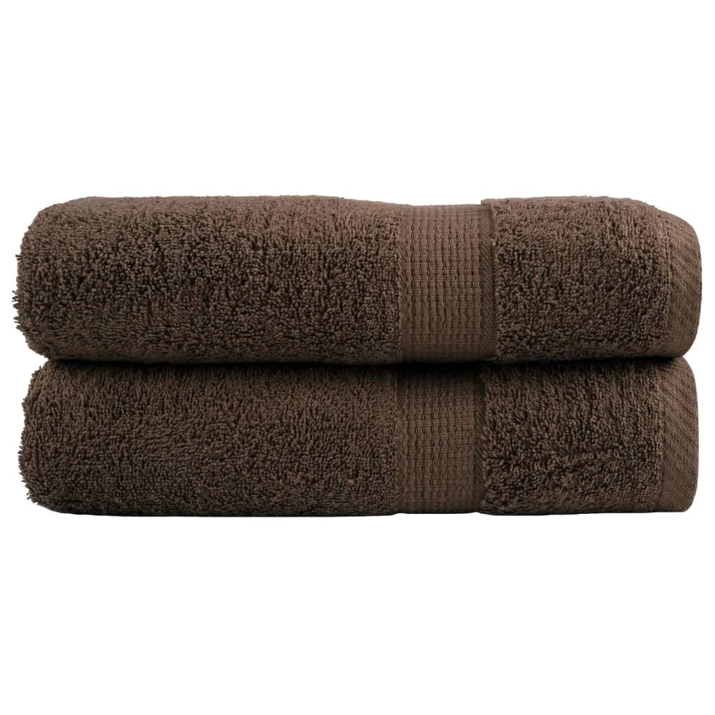 Badhanddoeken SOLUND 2 st 600 g/m² 100x150 cm bruin – afbeelding 1