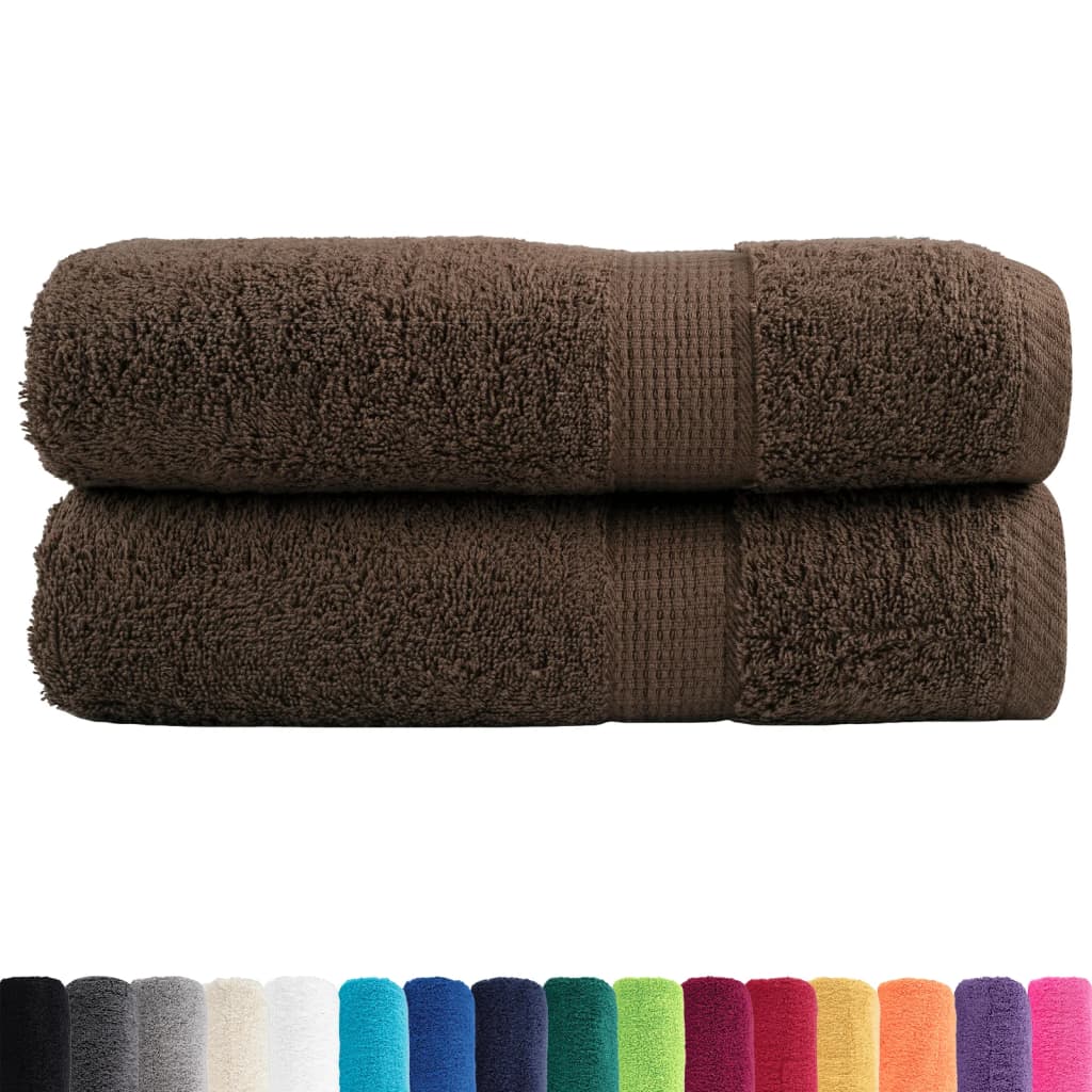 Badhanddoeken SOLUND 2 st 600 g/m² 100x150 cm bruin – afbeelding 2