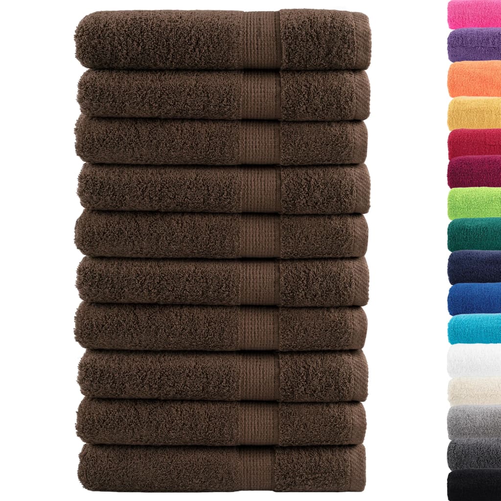 Saunadoeken SOLUND 10 st 600 g/m² 80x200 cm bruin – afbeelding 2