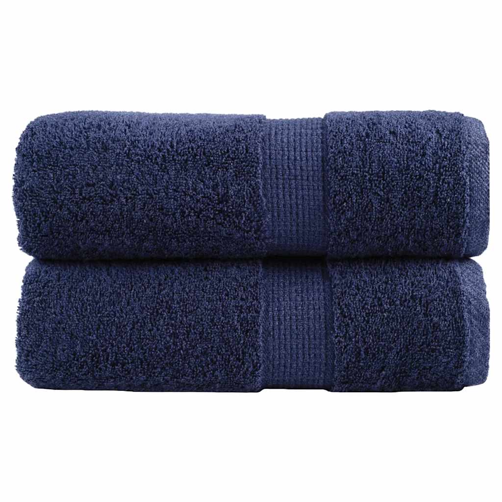 Premium washandjes SOLUND 2 stuks marineblauw 30x30 cm 600 g/m² – afbeelding 1