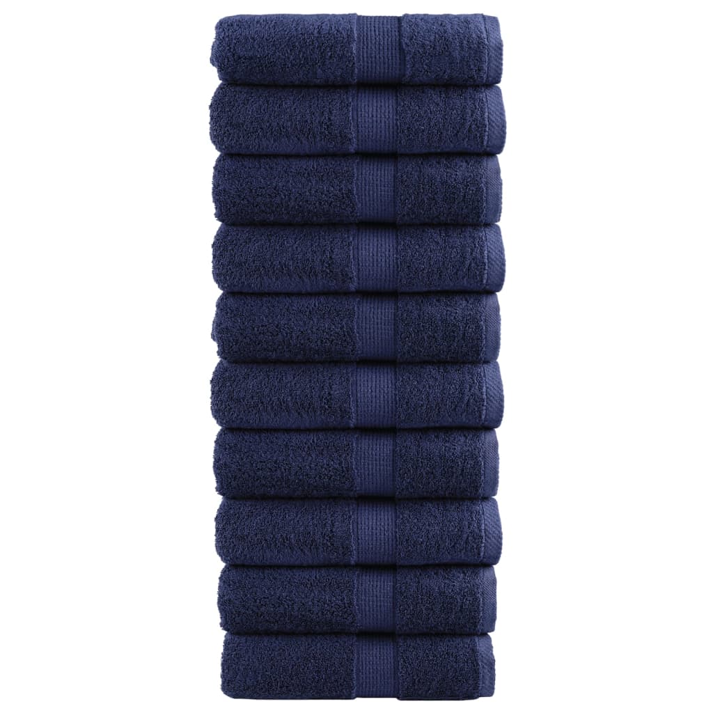 Premium washandjes SOLUND 10 stuks marineblauw 30x30 cm 600 g/m²