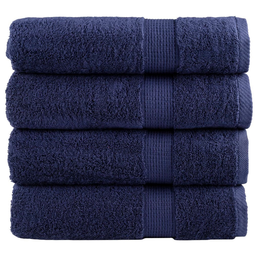 Handdoeken SOLUND 4 st 600 g/m² 50x100 cm marineblauw – afbeelding 1
