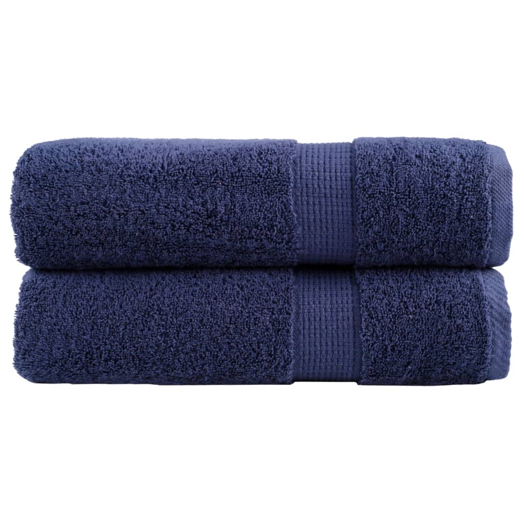 Badhanddoeken SOLUND 2 st 600 g/m² 70x140 cm marineblauw