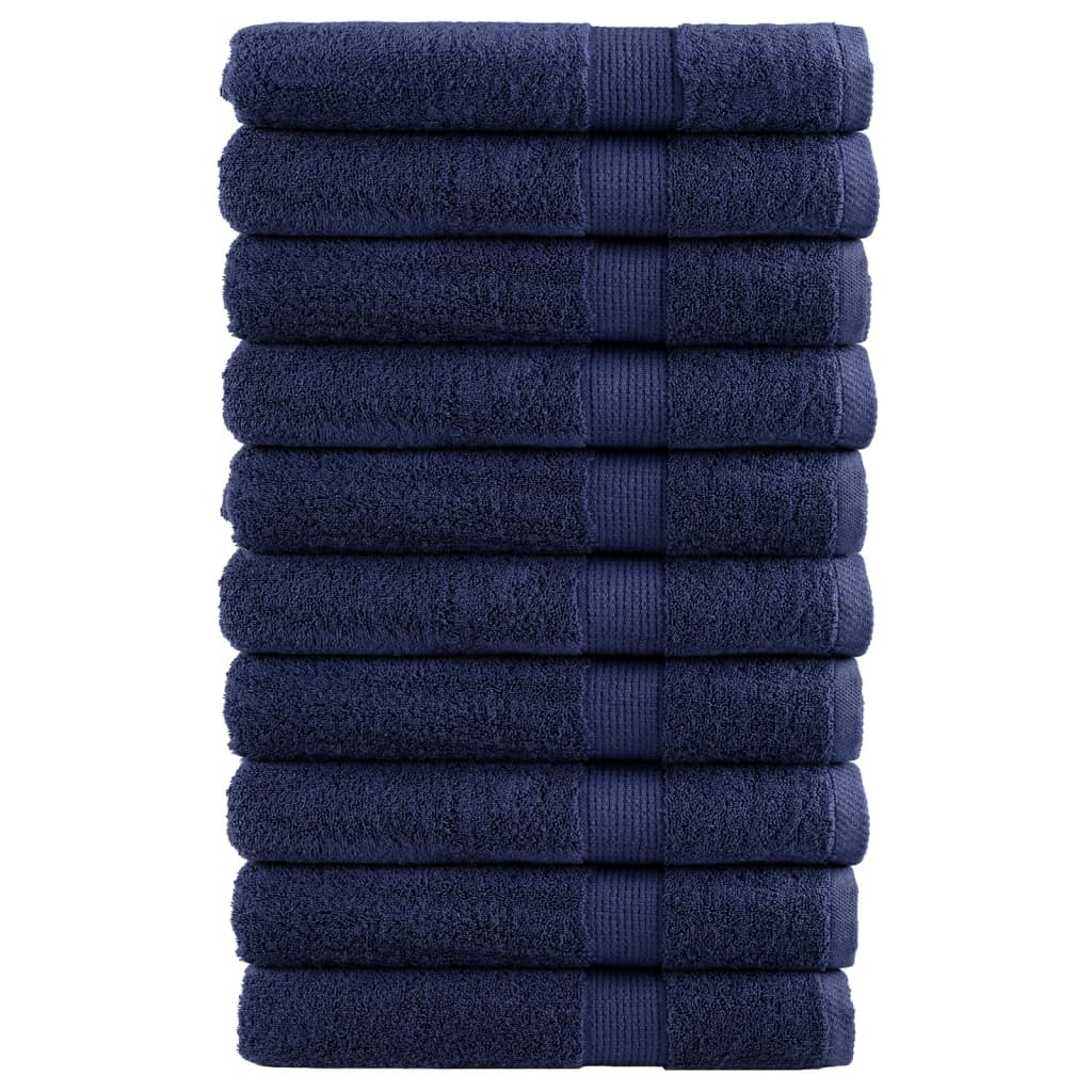 Handdoeken SOLUND 10 st 600 g/m² 100x200 cm marineblauw