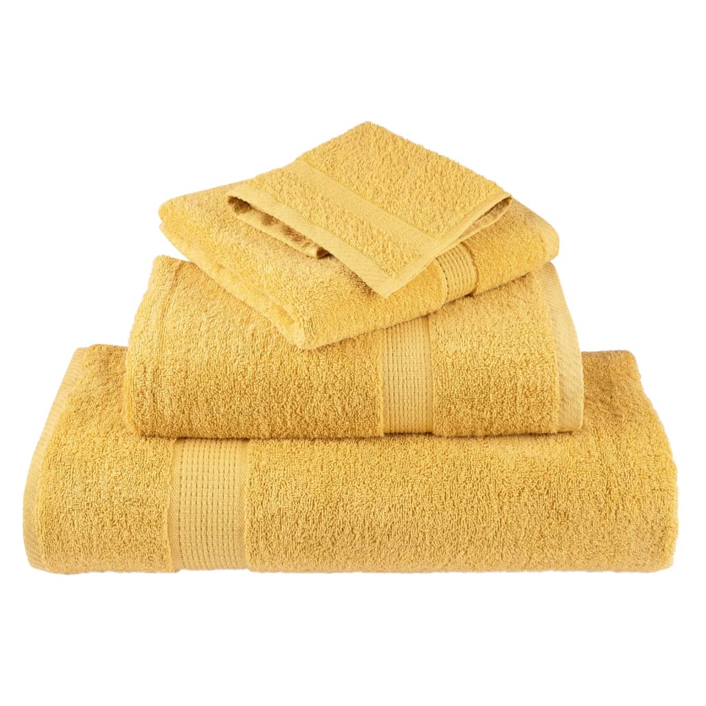 Badhanddoeken SOLUND 4 st 600 g/m² 70x140 cm goudkleurig – afbeelding 4
