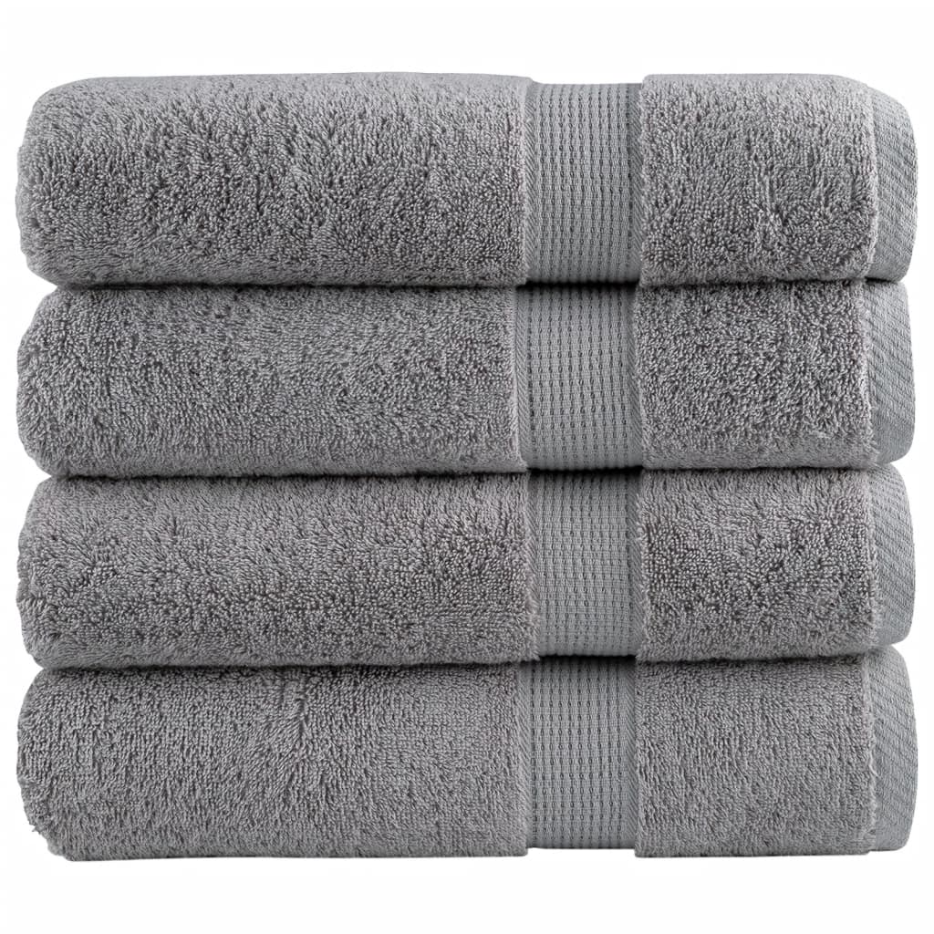 Badhanddoeken SOLUND 4 st 600 g/m² 70x140 cm grijs – afbeelding 1