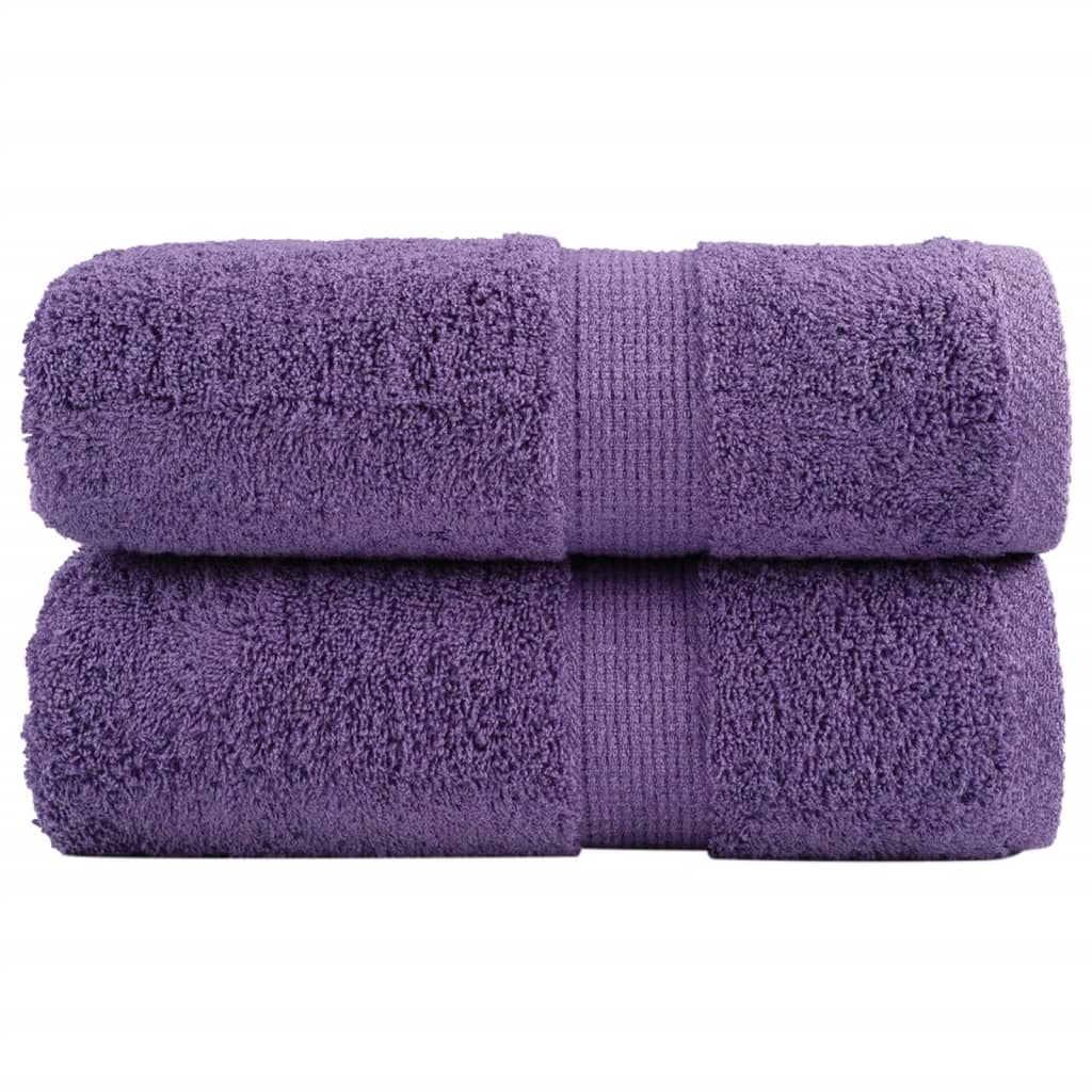 Premium washandjes SOLUND 2 st paars 30x30 cm 600 g/m2 – afbeelding 1