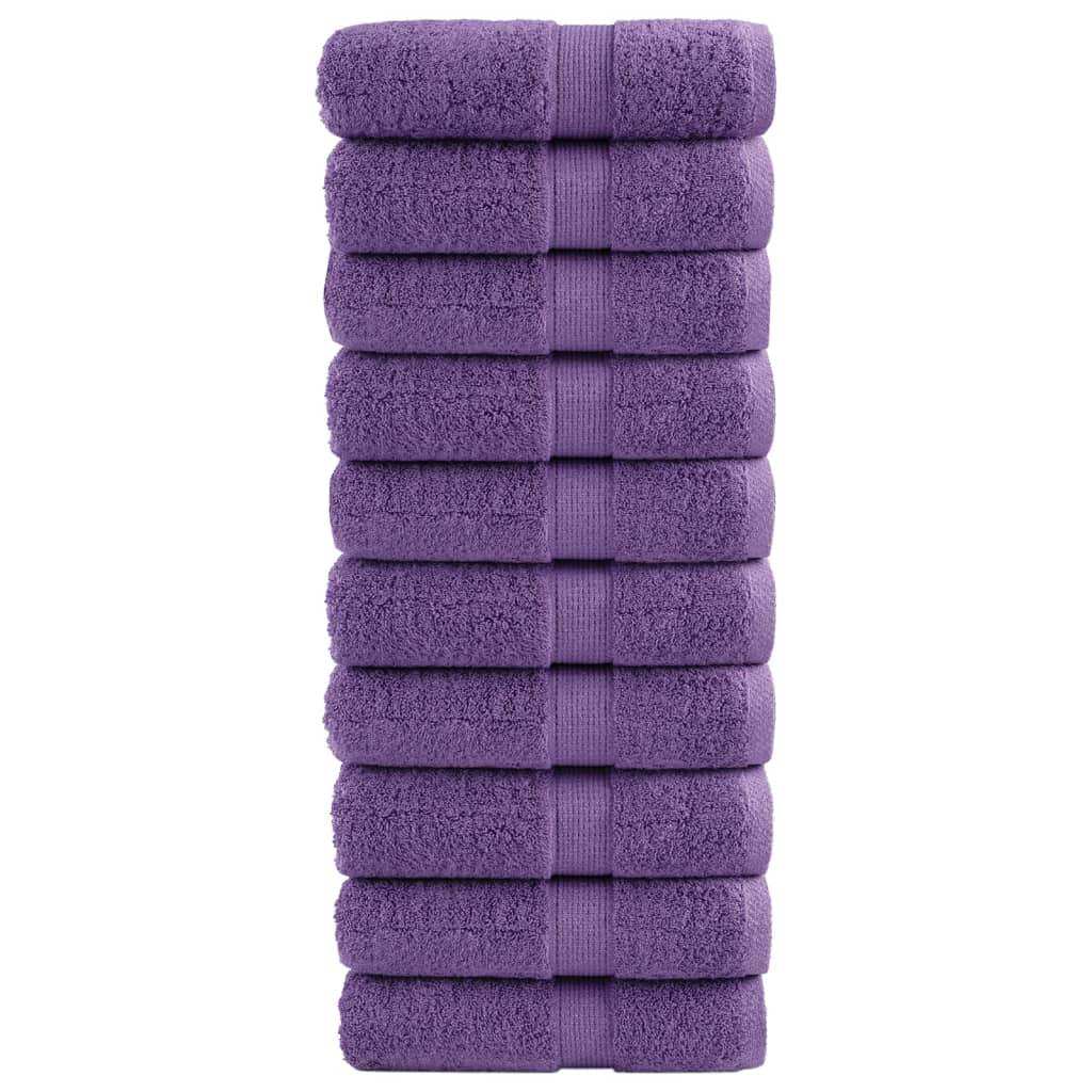 Premium washandjes SOLUND 10 stuks paars 30x30 cm 600 g/m2
