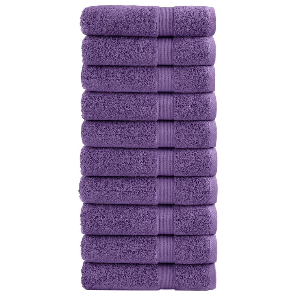 Badhanddoeken SOLUND 10 st 600 g/m² 70x140 cm paars – afbeelding 1