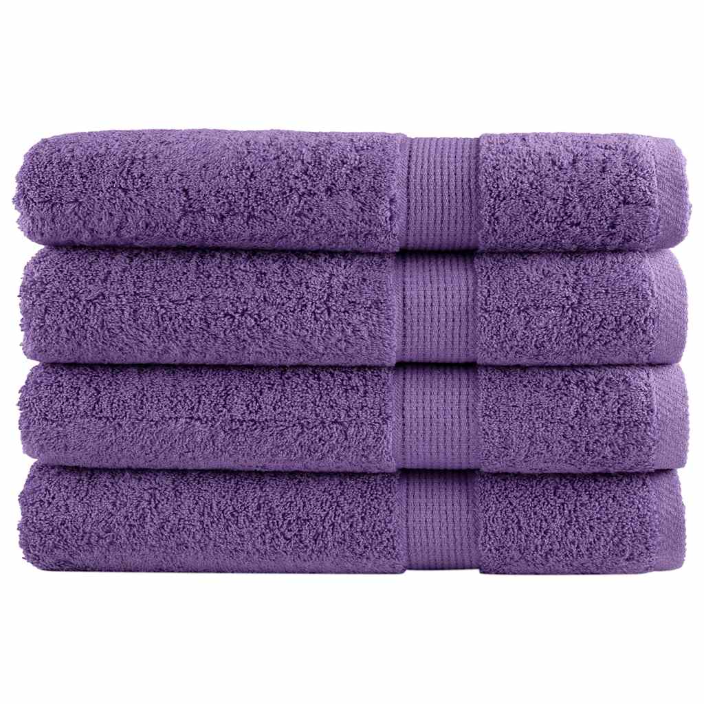 Handdoeken SOLUND 4 st 600 g/m² 100x200 cm paars – afbeelding 1