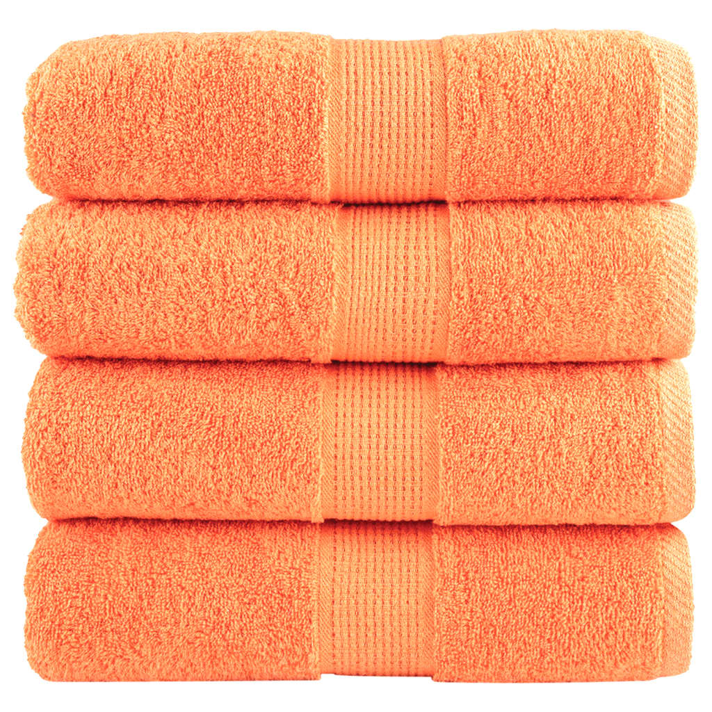 Premium washandjes SOLUND 4 stuks oranje 30x30 cm 600 g/m2