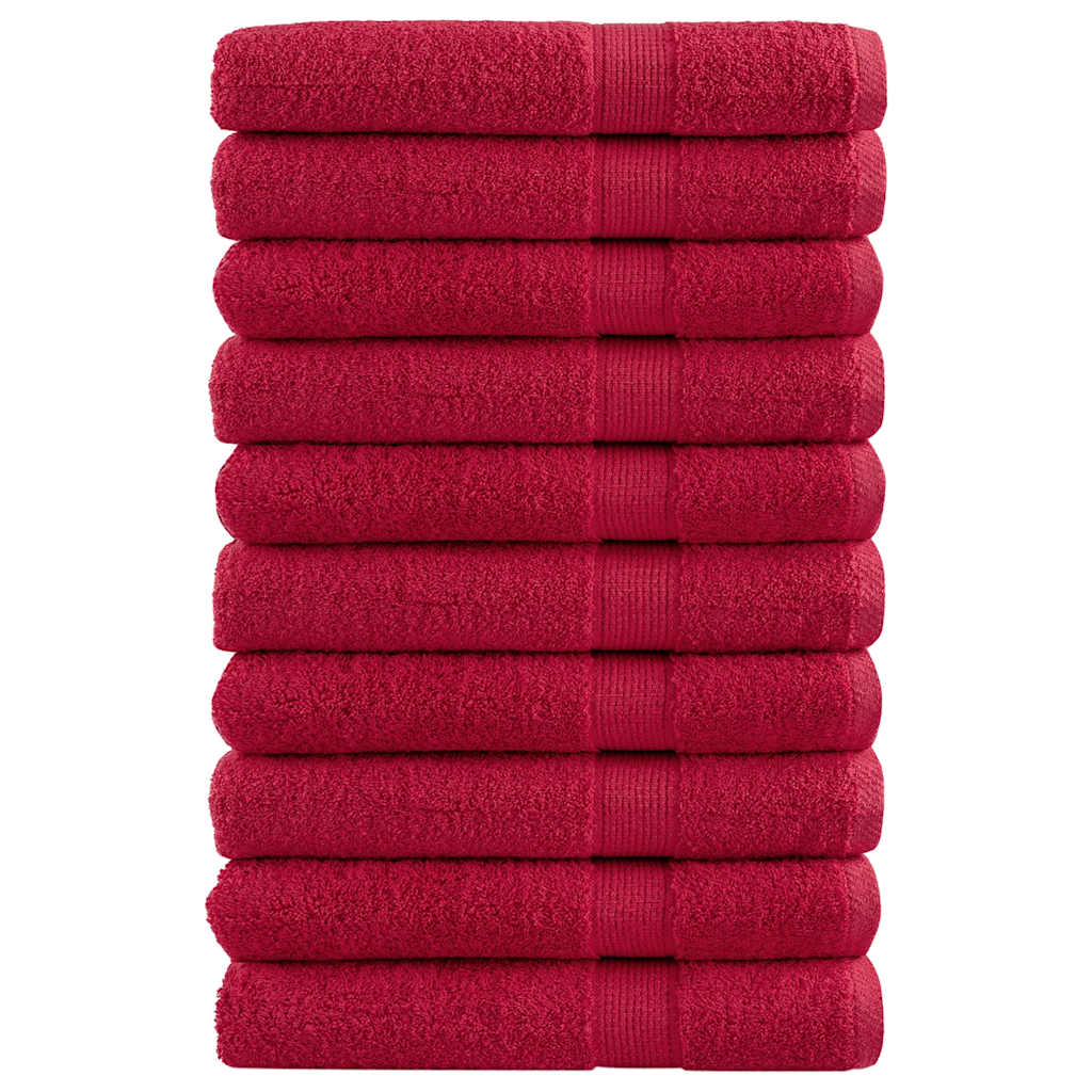 Saunadoeken SOLUND 10 st 600 g/m² 80x200 cm rood