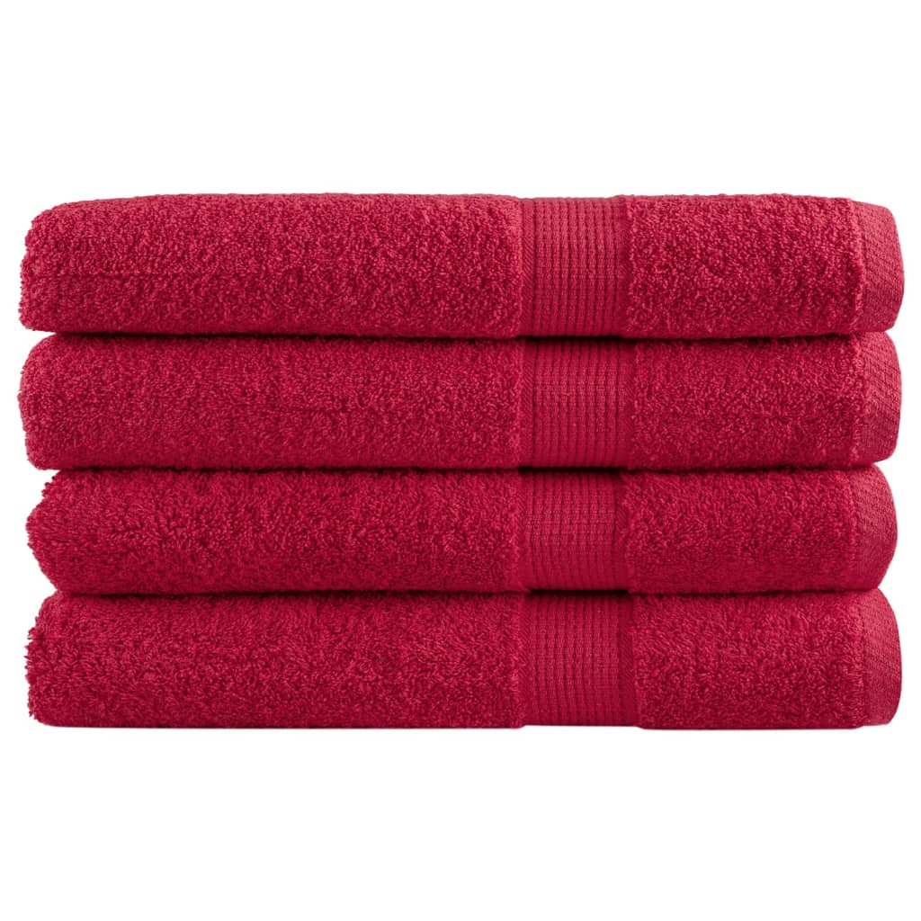 Handdoeken SOLUND 4 st 600 g/m² 100x200 cm rood – afbeelding 1