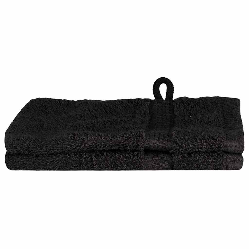 Gastendoek SOLUND 2 pcs Zwart 15 x 21 cm 550 gsm – afbeelding 2