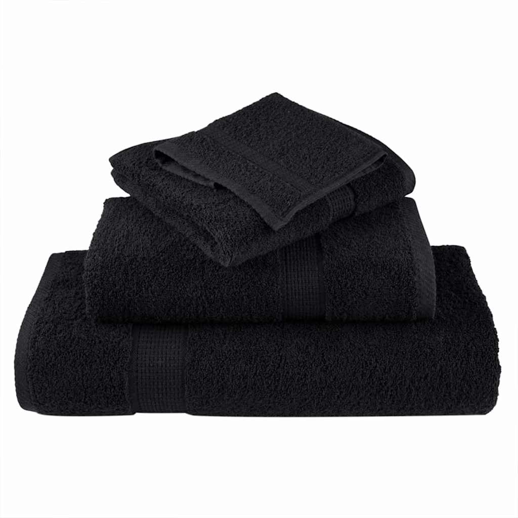 Gastendoek SOLUND 4 pcs Zwart 15 x 21 cm 550 gsm – afbeelding 3