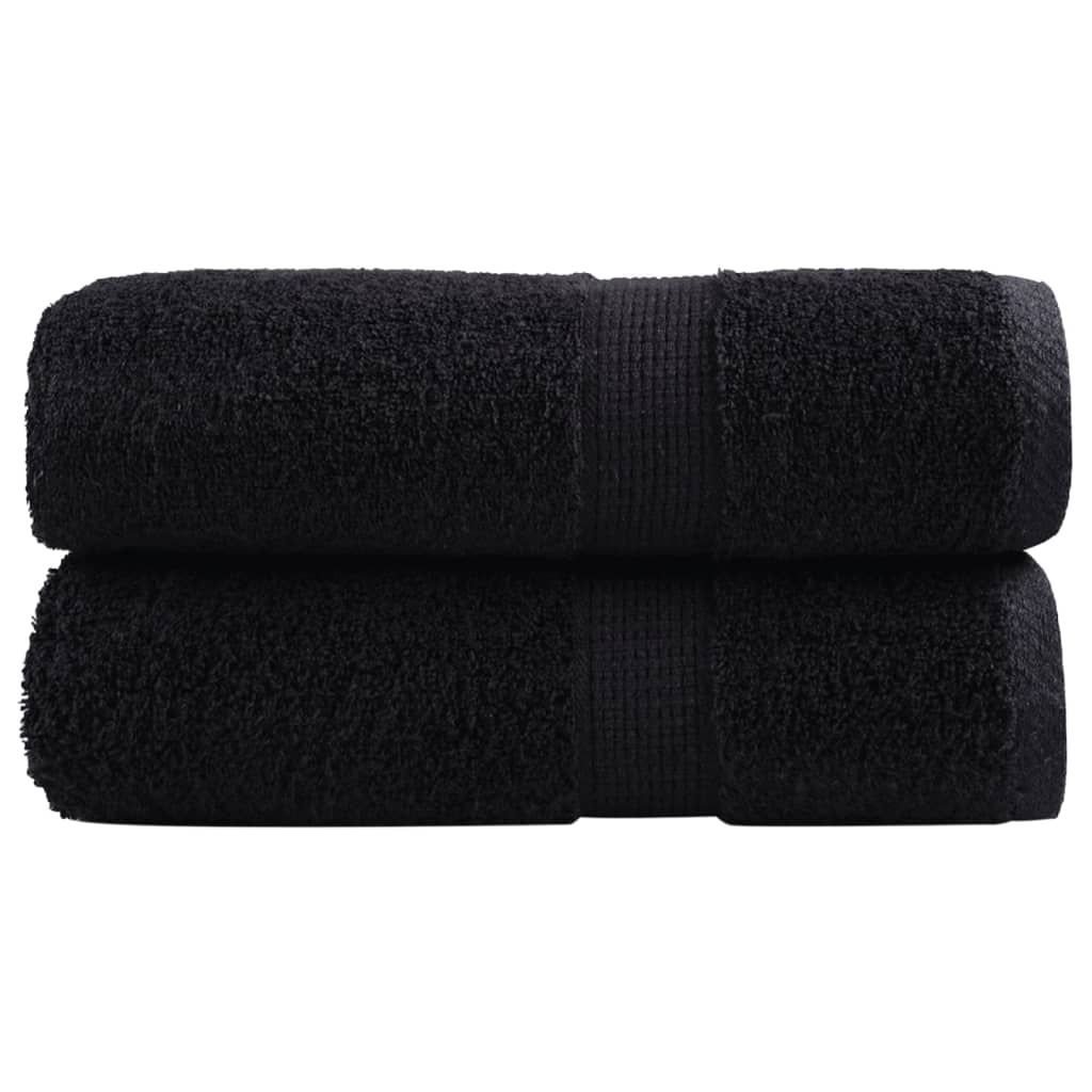 Premium washandjes SOLUND 2 st Zwart 30x30 cm 600 g/m2