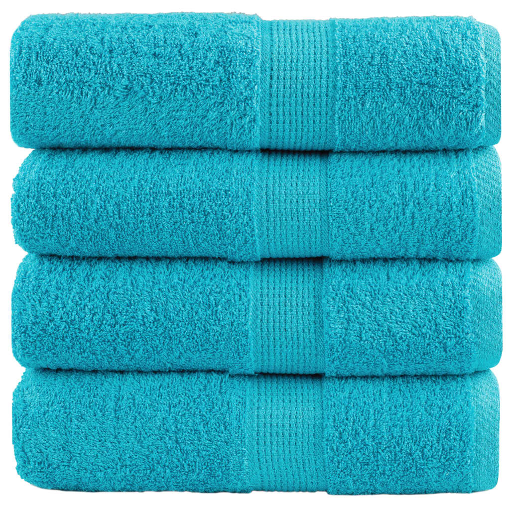 Premium washandjes SOLUND 4 stuks turquoise 30x30 cm 600 g/m2