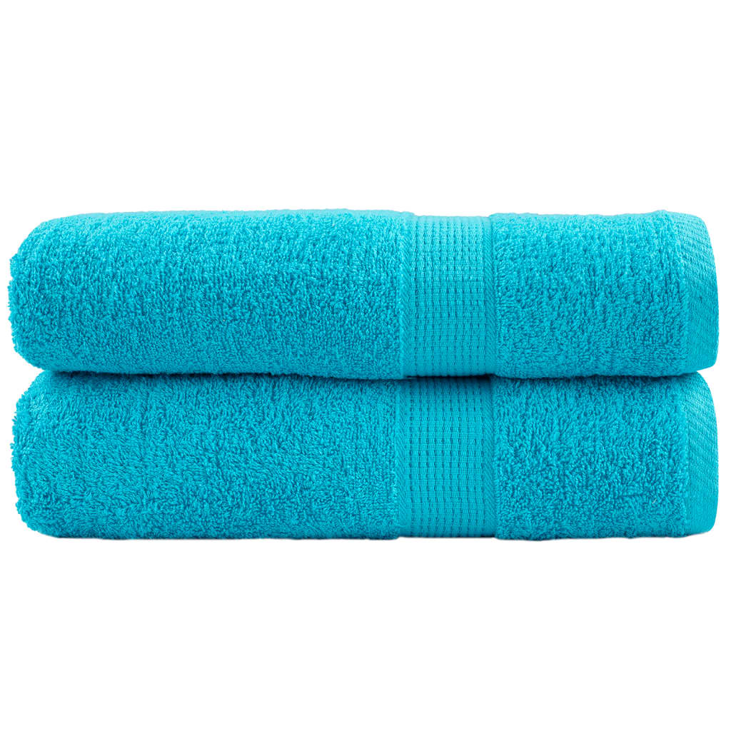 Handdoeken SOLUND 2 st 600 g/m² 50x100 cm turquoise
