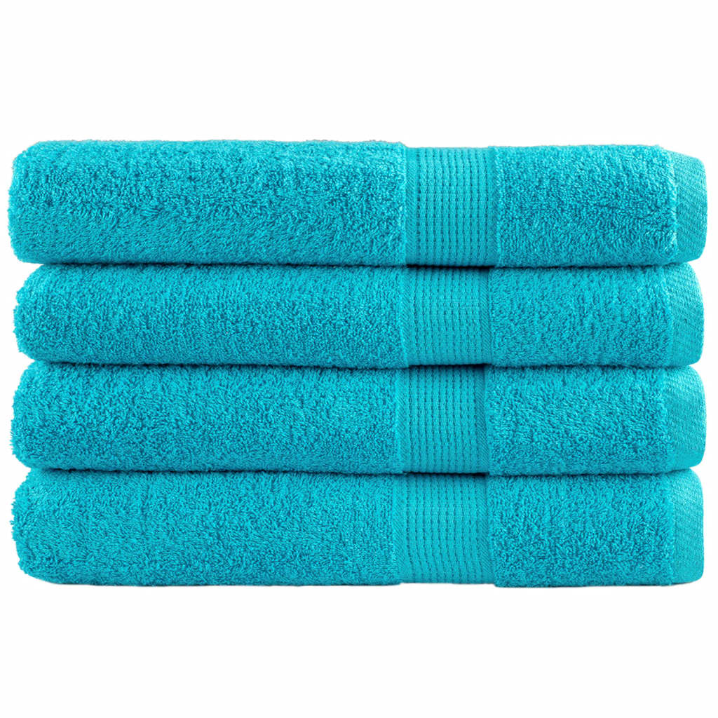 Saunadoeken SOLUND 4 st 600 g/m² 80x200 cm turquoise – afbeelding 1