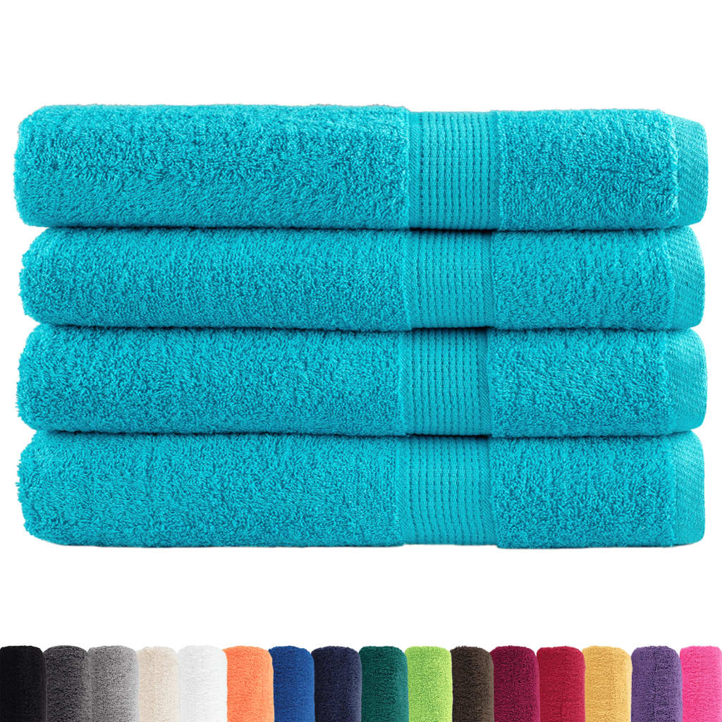 Saunadoeken SOLUND 4 st 600 g/m² 80x200 cm turquoise – afbeelding 2