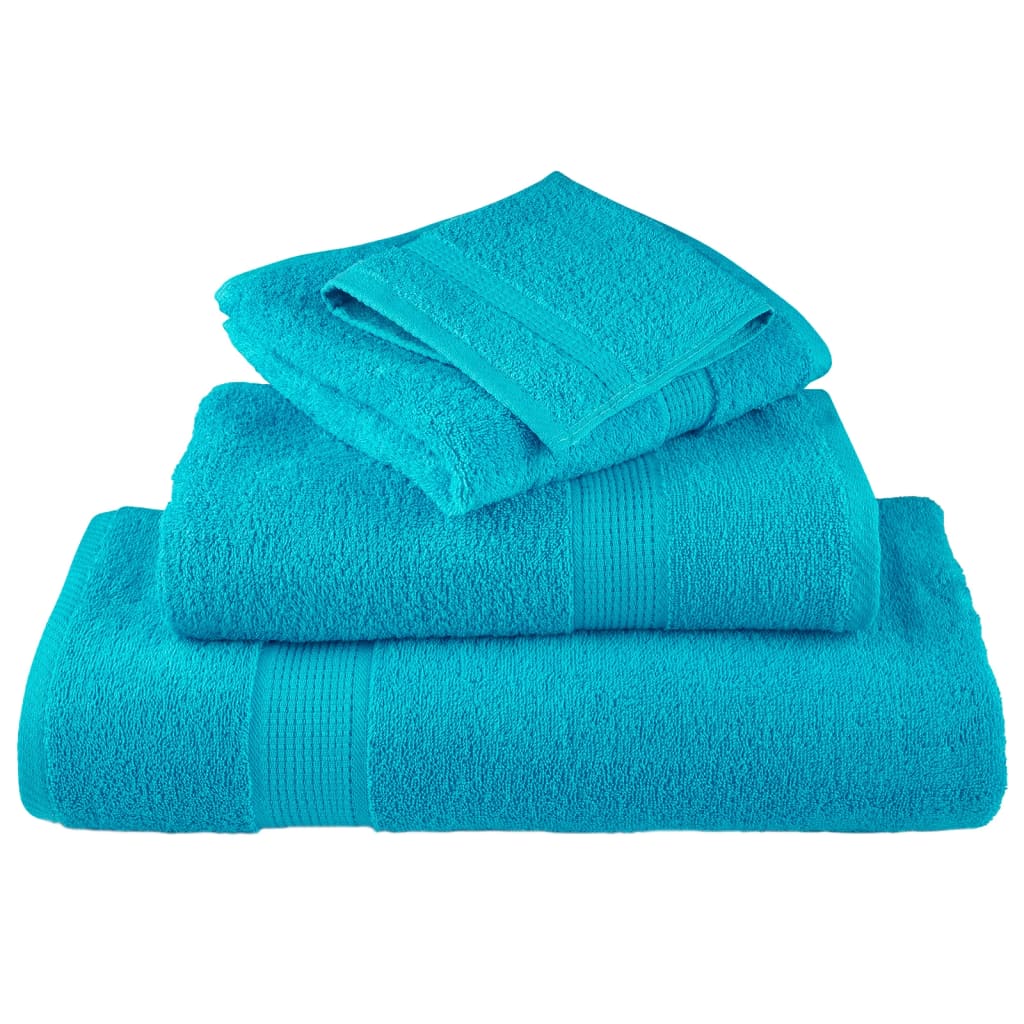 Saunadoeken SOLUND 4 st 600 g/m² 80x200 cm turquoise – afbeelding 4