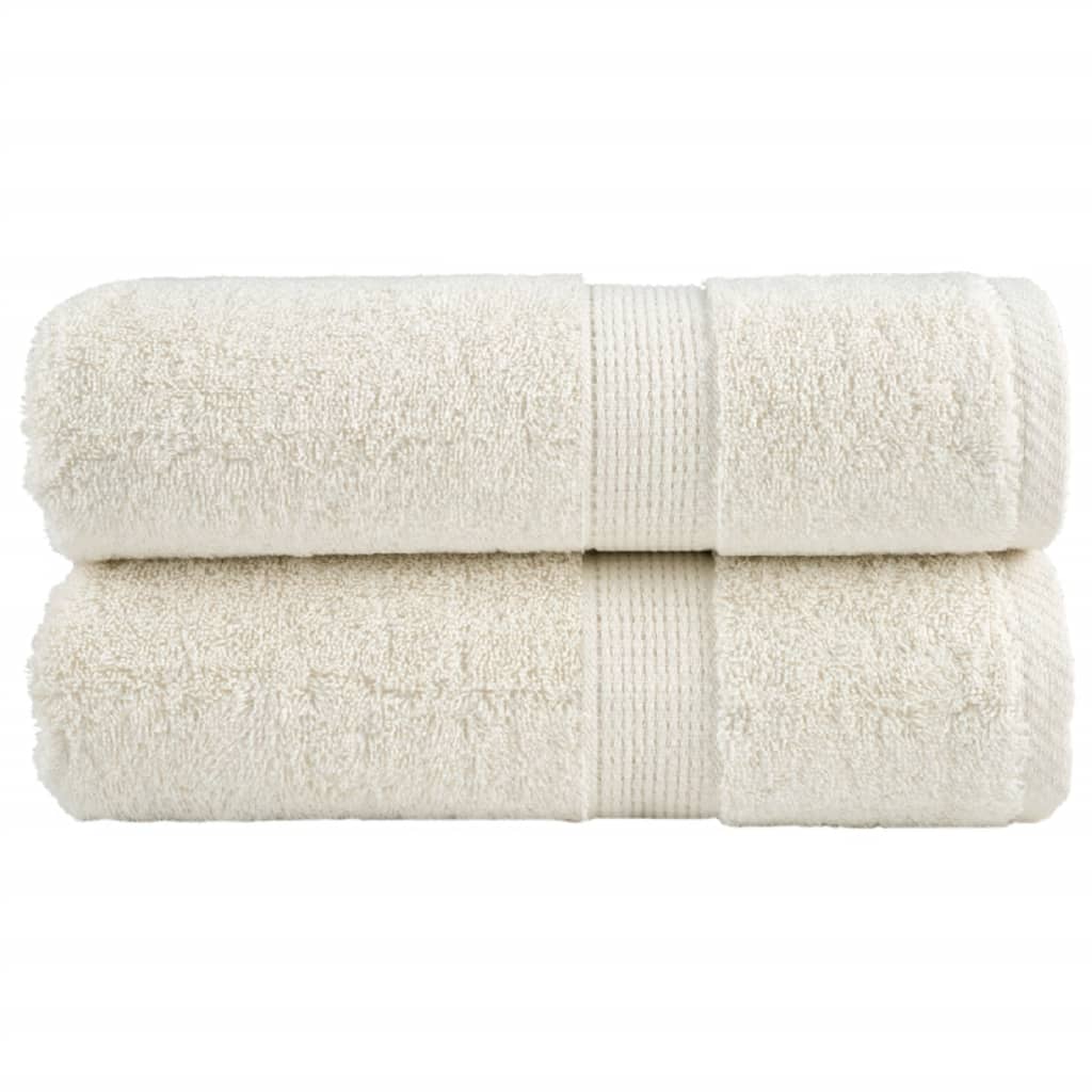 Premium washandjes SOLUND 2 stuks crème 30x30 cm 600 g/m2