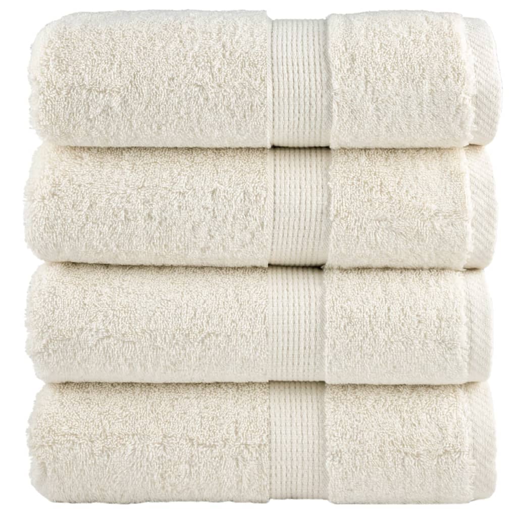 Premium washandjes SOLUND 4 stuks crème 30x30 cm 600 g/m2
