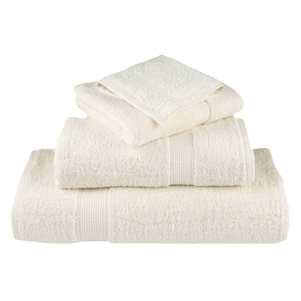 Handdoeken SOLUND 2 st 600 g/m² 100x200 cm crèmekleurig – afbeelding 4