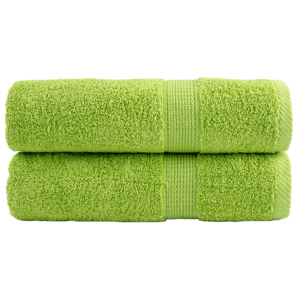Handdoeken SOLUND 2 st 600 g/m² 50x100 cm appelgroen – afbeelding 1