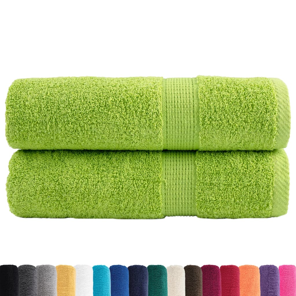 Handdoeken SOLUND 2 st 600 g/m² 50x100 cm appelgroen – afbeelding 2