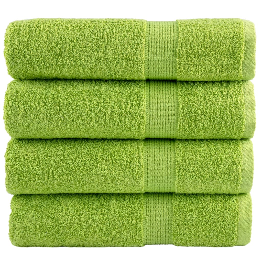 Handdoeken SOLUND 4 st 600 g/m² 50x100 cm appelgroen – afbeelding 1