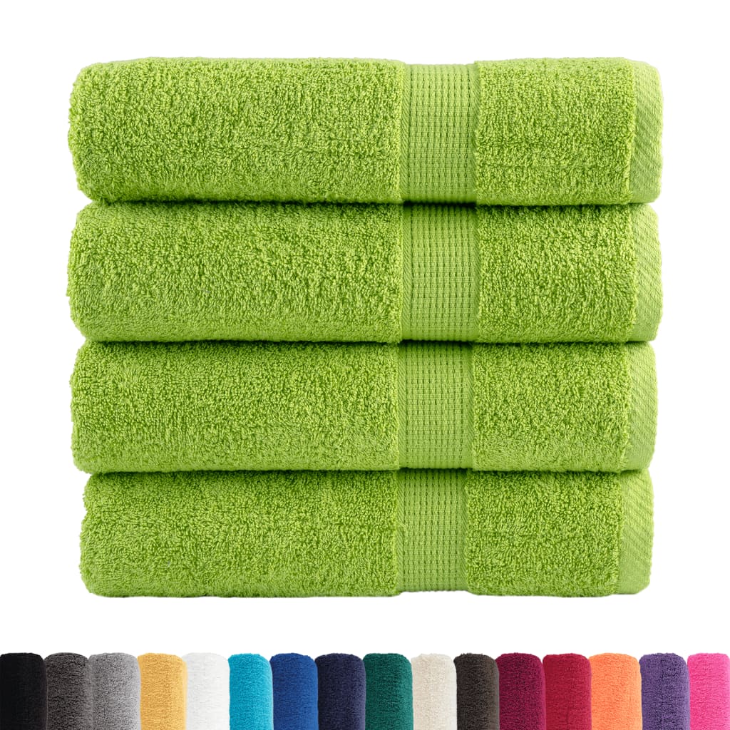 Handdoeken SOLUND 4 st 600 g/m² 50x100 cm appelgroen – afbeelding 2