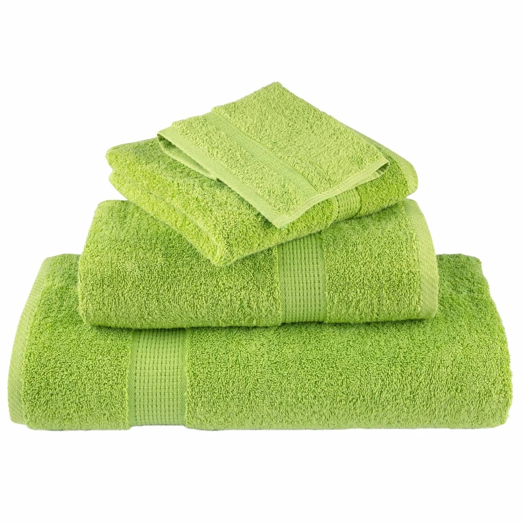 Handdoeken SOLUND 4 st 600 g/m² 50x100 cm appelgroen – afbeelding 4