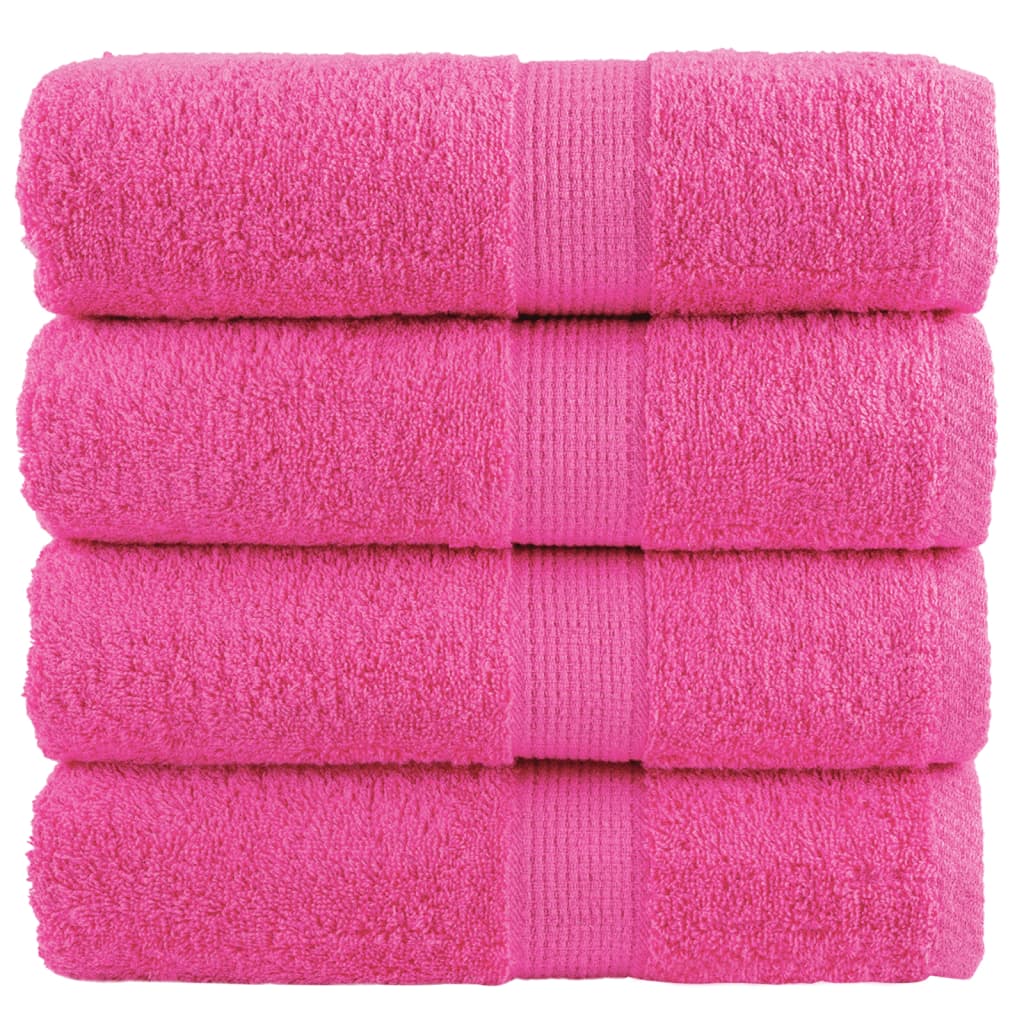 Premium washandjes SOLUND 4 stuks roze 30x30 cm 600 g/m2