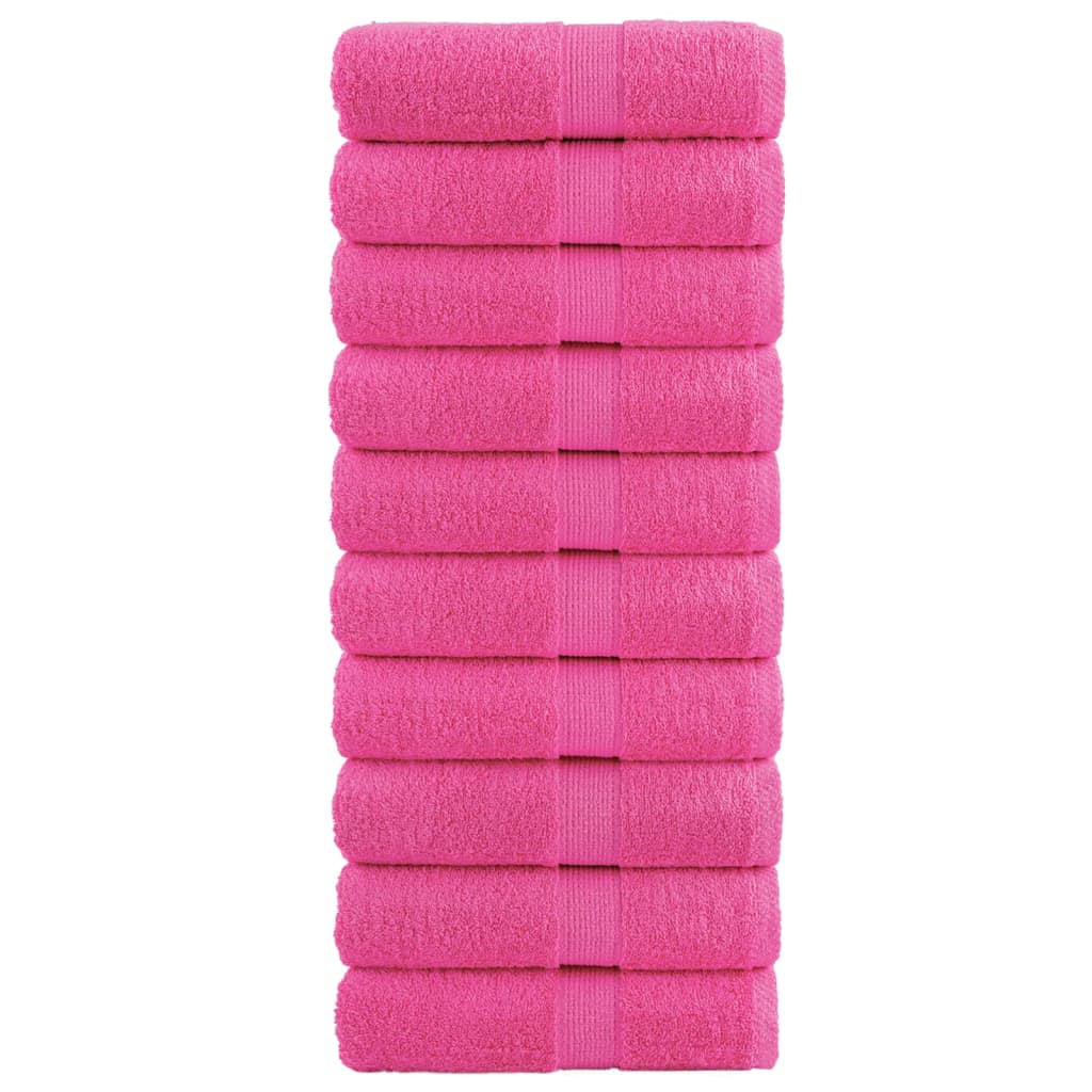Premium washandjes SOLUND 10 stuks roze 30x30 cm 600 g/m²