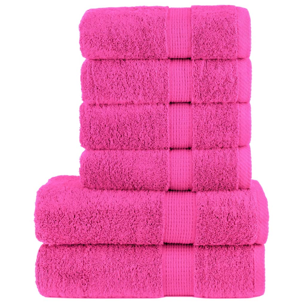 6-delige Handdoekenset SOLUND 600 g/m² roze – afbeelding 1