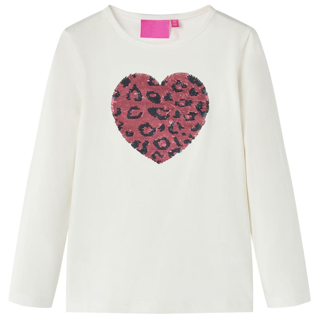 Kindershirt met lange mouwen 116 ecru