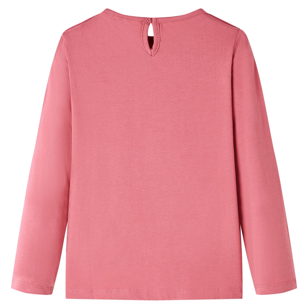Kindershirt met lange mouwen 140 oudroze – afbeelding 2