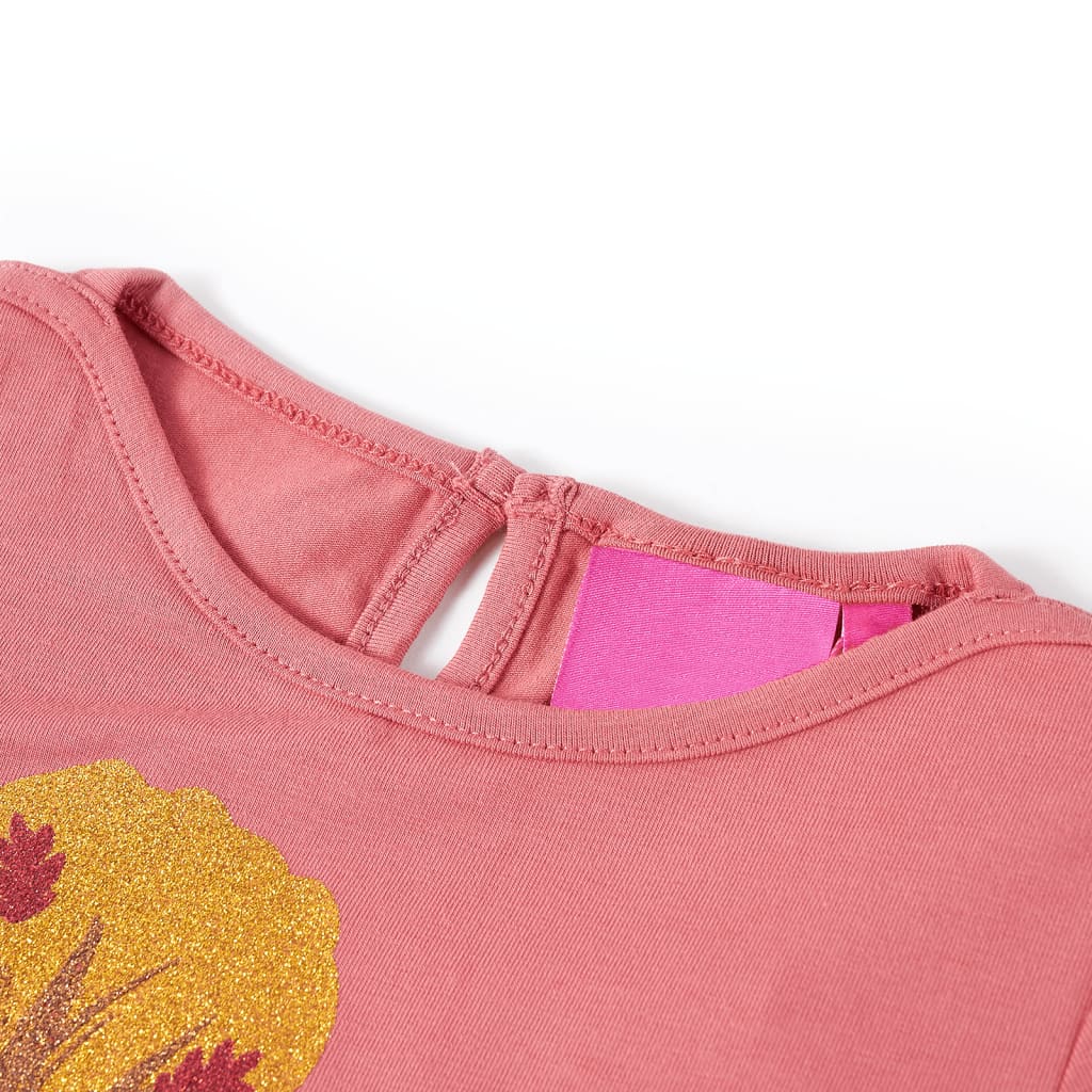 Kindershirt met lange mouwen 140 oudroze – afbeelding 3