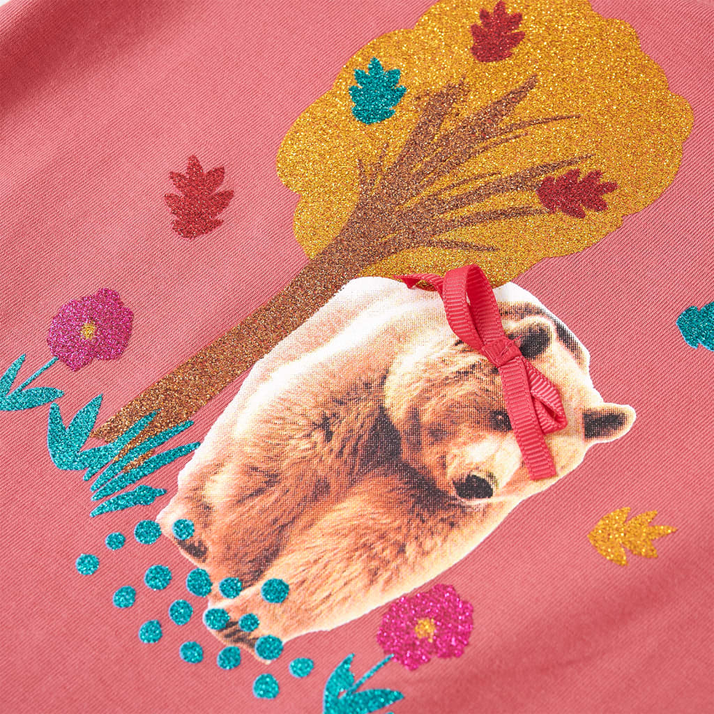 Kindershirt met lange mouwen 140 oudroze – afbeelding 4