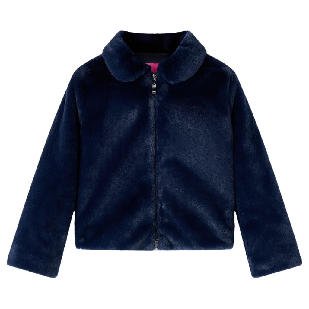 Kinderjas 92 kunstvacht marinekleur