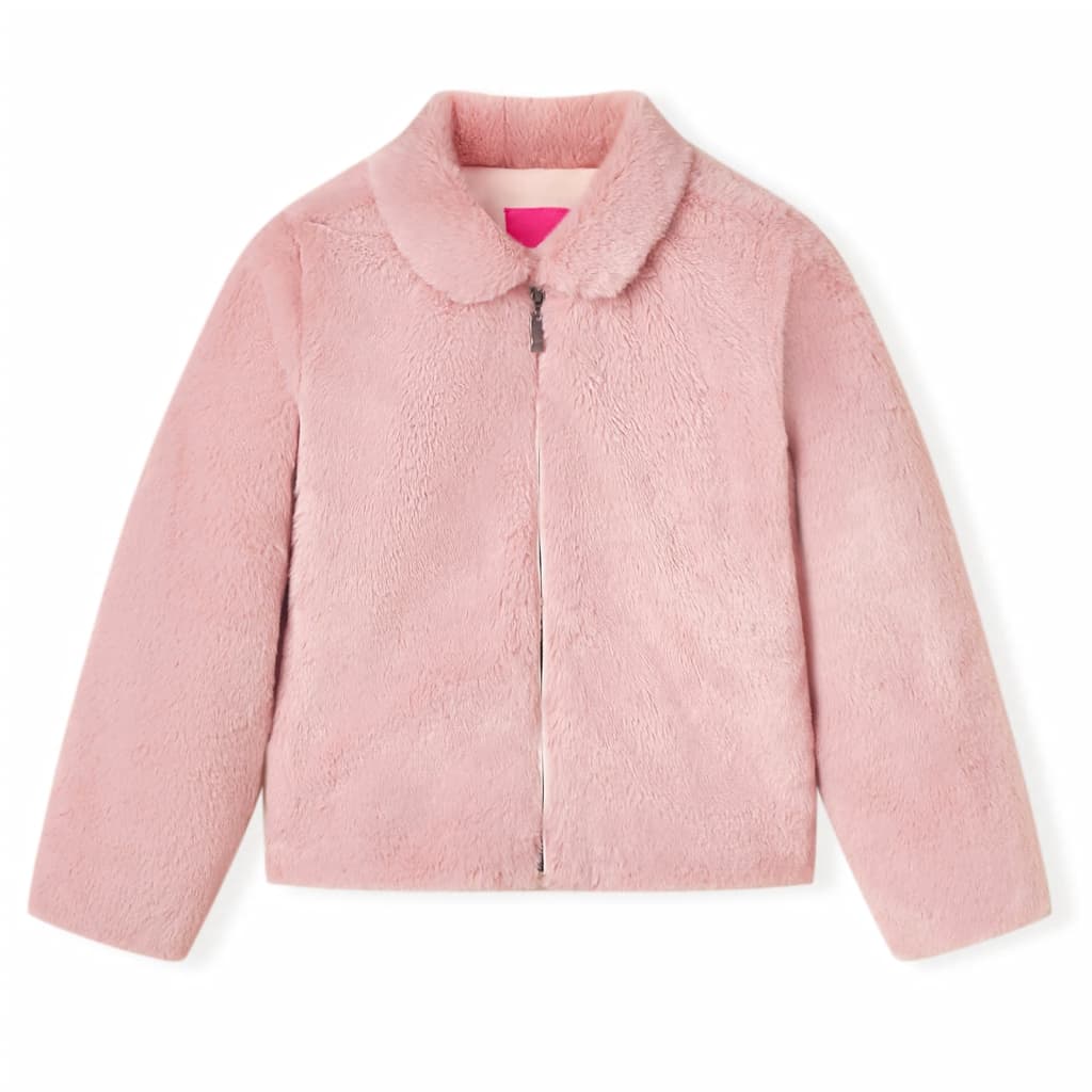 Kinderjas 104 kunstvacht roze
