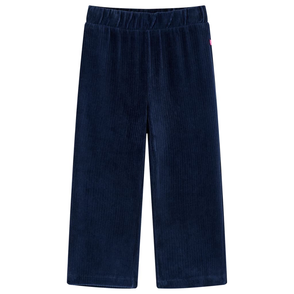 Kinderbroek 104 ribfluweel marineblauw – afbeelding 1