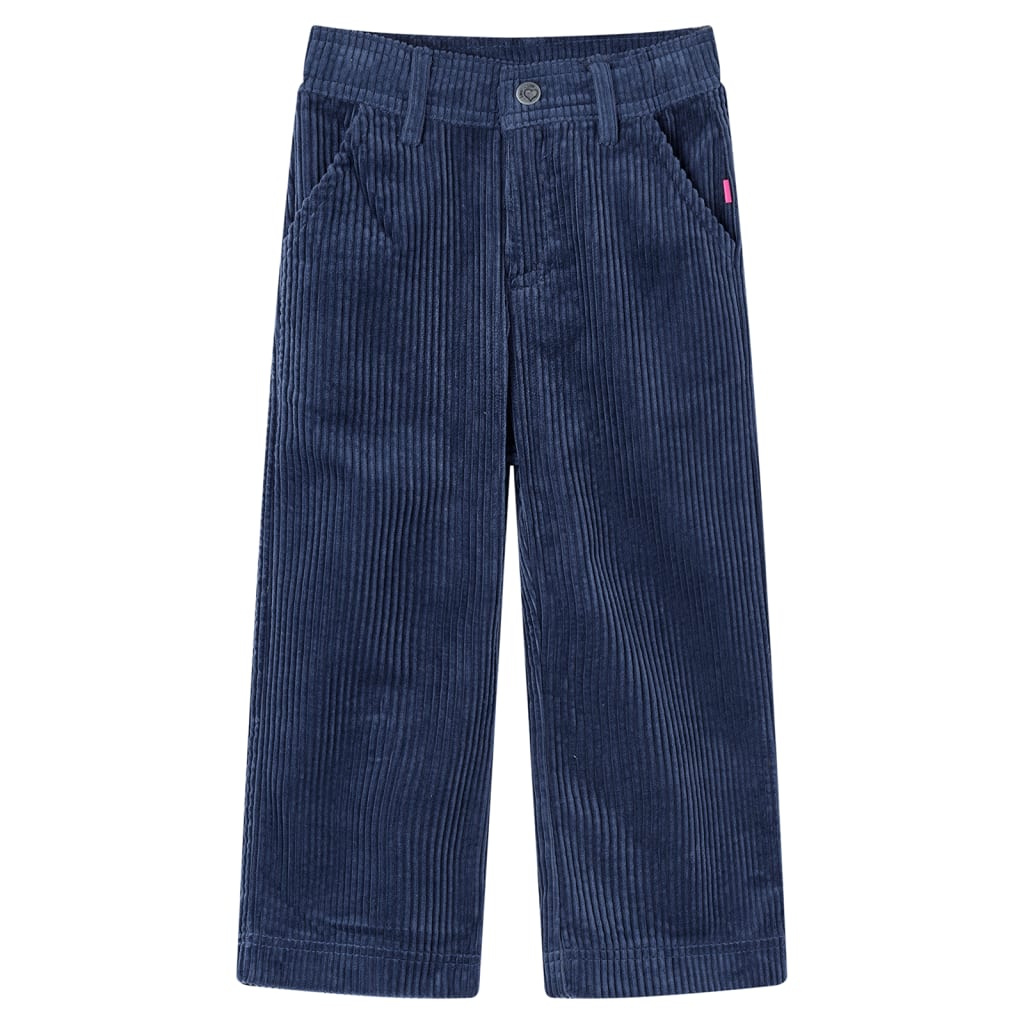 Kinderbroek 104 ribfluweel marineblauw